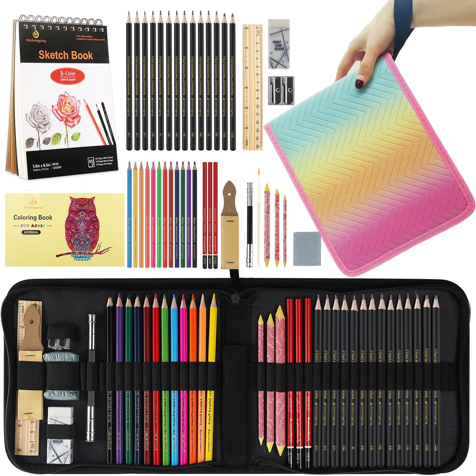 Amazon.com : 42 Pack Drawing Set Sketch Kit, Art Sketching
